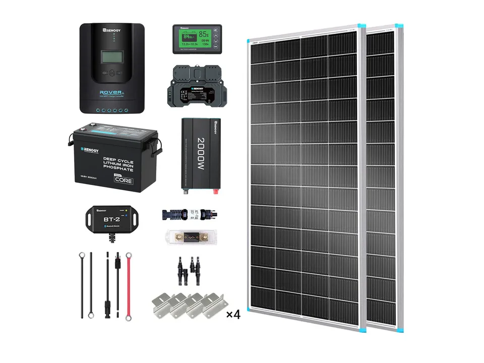 Renogy 2kWh 400W 12V Off-Grid Solar System